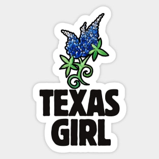 Texas Girl Bluebonnets Sticker